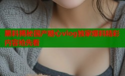 黑料揭秘国产糖心vlog独家爆料精彩内容抢先看